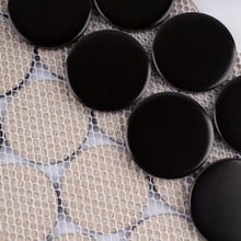 JAPM802 Penny Round Black Matte Porcelain Mosaic Wall and Floor Tile