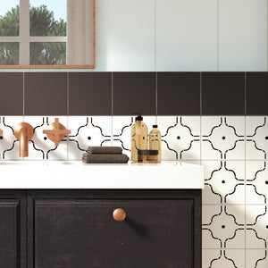 KENZO DEC01 White 8x8 Square Matt Wall and Floor Porcelain Tile