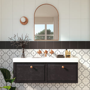 KENZO DEC01 White 8x8 Square Matt Wall and Floor Porcelain Tile