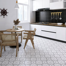 KENZO DEC01 White 8x8 Square Matt Wall and Floor Porcelain Tile