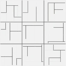 KENZO DEC04 White Maze 8x8 Square Matt Wall and Floor Porcelain Tile