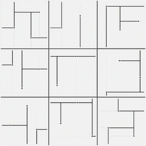 KENZO DEC04 White Maze 8x8 Square Matt Wall and Floor Porcelain Tile