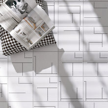 KENZO DEC04 White Maze 8x8 Square Matt Wall and Floor Porcelain Tile