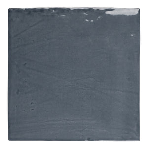 NC-DBLU-SQ66 New Country Dark Blue Square 6"x6" Polished Ceramic Wall Tile