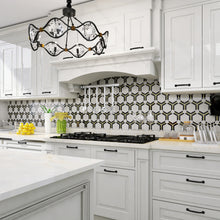 TNDOG-10 Natural Dorato Hexagon White Gold Polished Marble Mosaic Tile Wall Tile Backsplash