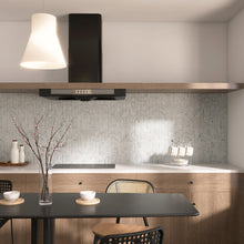 TNMSG-12 Natural Stacked White Convex Matte Marble Mosaic Backsplash Wall Tile