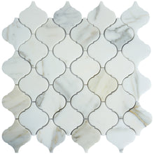 TNMSG-16 Natural Arabesque Carrara Gold Polished Marble Mosaic Backsplash Wall Tile (Copy)