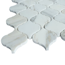 TNMSG-16 Natural Arabesque Carrara Gold Polished Marble Mosaic Backsplash Wall Tile (Copy)