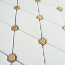 TNMSG-17 Natural Geometric White and Gold Polished Marble Mosaic Backsplash Wall Tile (Copy) (Copy)
