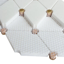 TNMSG-17 Natural Geometric White and Gold Polished Marble Mosaic Backsplash Wall Tile (Copy) (Copy)