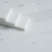 TNMSG-07 White polished marble 2x8 subway tile backsplash