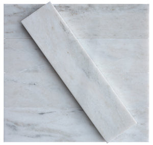 TNMSG-08 Castro White polished marble 2x8 subway tile backsplash