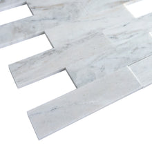 TNMSG-08 Castro White polished marble 2x8 subway tile backsplash