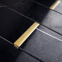 TNNGG-02 Black and Gold 2 in. x 6 in. Subway Tile Marble Backsplash Wall Tile