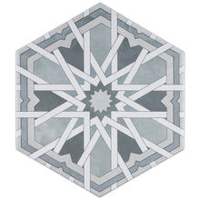 RAD-SAGE-HX89 Radiant Sage Gray Blue 7.88" x 9.45" Hexagon Porcelain Patterned Wall & Floor Tile