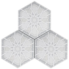 RAD-WHIT-HX89 Radiant Hexagon White 7.88" x 9.45" Hexagon Porcelain Patterned Wall & Floor Tile