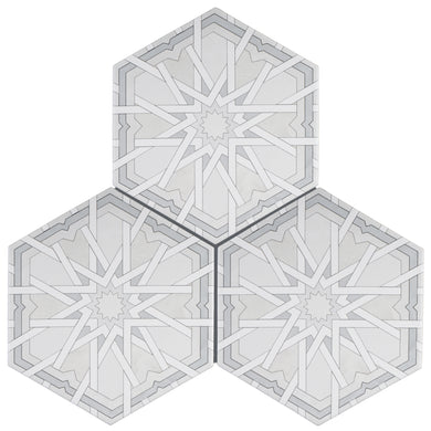 RAD-WHIT-HX89 Radiant Hexagon White 7.88