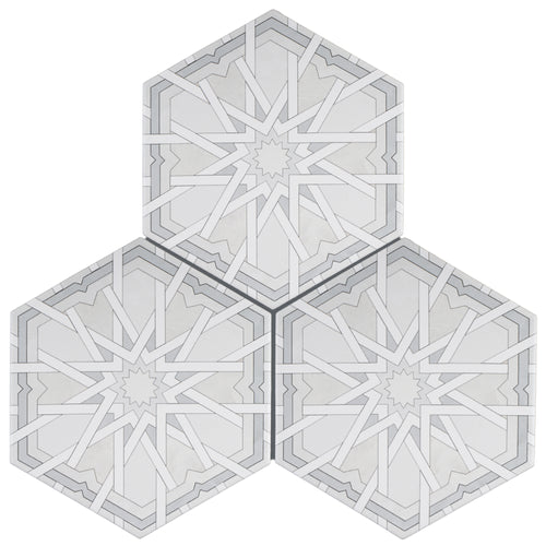 RAD-WHIT-HX89 Radiant Hexagon White 7.88