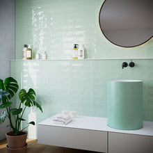 RUR-FERN-S312 Rustic Green Polished Subway Tile 2.95 in. x 11.81 in. Ceramic Wall Tile