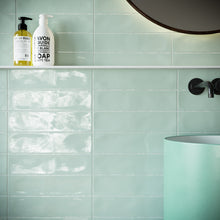 RUR-FERN-S312 Rustic Green Polished Subway Tile 2.95 in. x 11.81 in. Ceramic Wall Tile