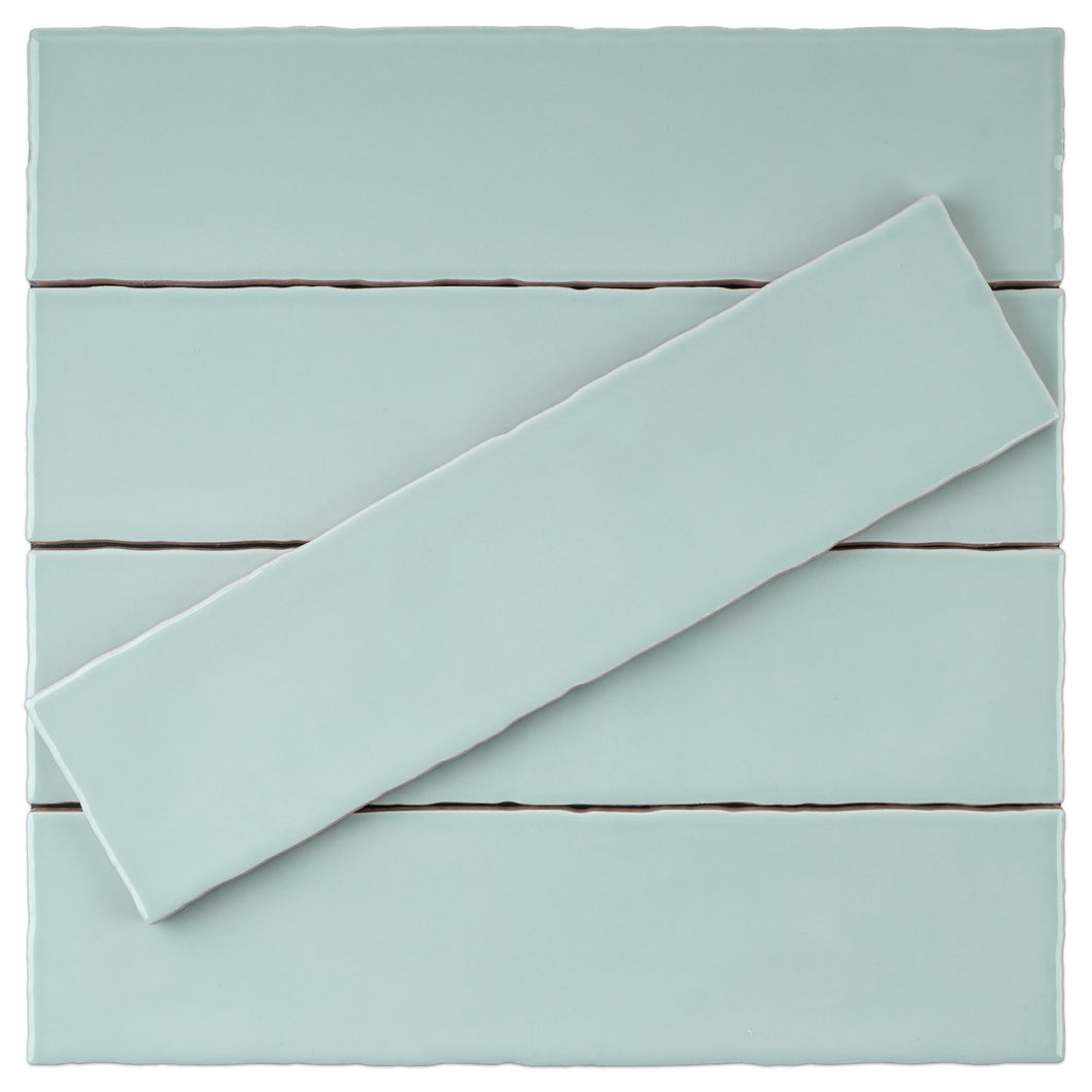 RUR-FERN-S312 Rustic Green Polished Subway Tile 2.95 in. x 11.81 in. Ceramic Wall Tile