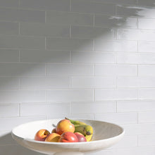 RUR-WHIT-S312 Rustic White Polished Subway Tile 2.95 in. x 11.81 in. Ceramic Wall Tile