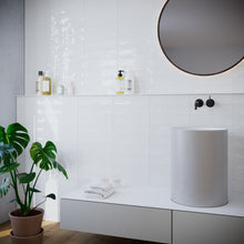 RUR-WHIT-S312 Rustic White Polished Subway Tile 2.95 in. x 11.81 in. Ceramic Wall Tile