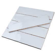 RUR-WHIT-S312 Rustic White Polished Subway Tile 2.95 in. x 11.81 in. Ceramic Wall Tile