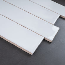 RUR-WHIT-S312 Rustic White Polished Subway Tile 2.95 in. x 11.81 in. Ceramic Wall Tile