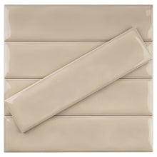 SIE-ALMO-S312 Sierra Almond Beige Polished Subway Tile 2.95 in. x 11.81 in. Ceramic Wall Tile