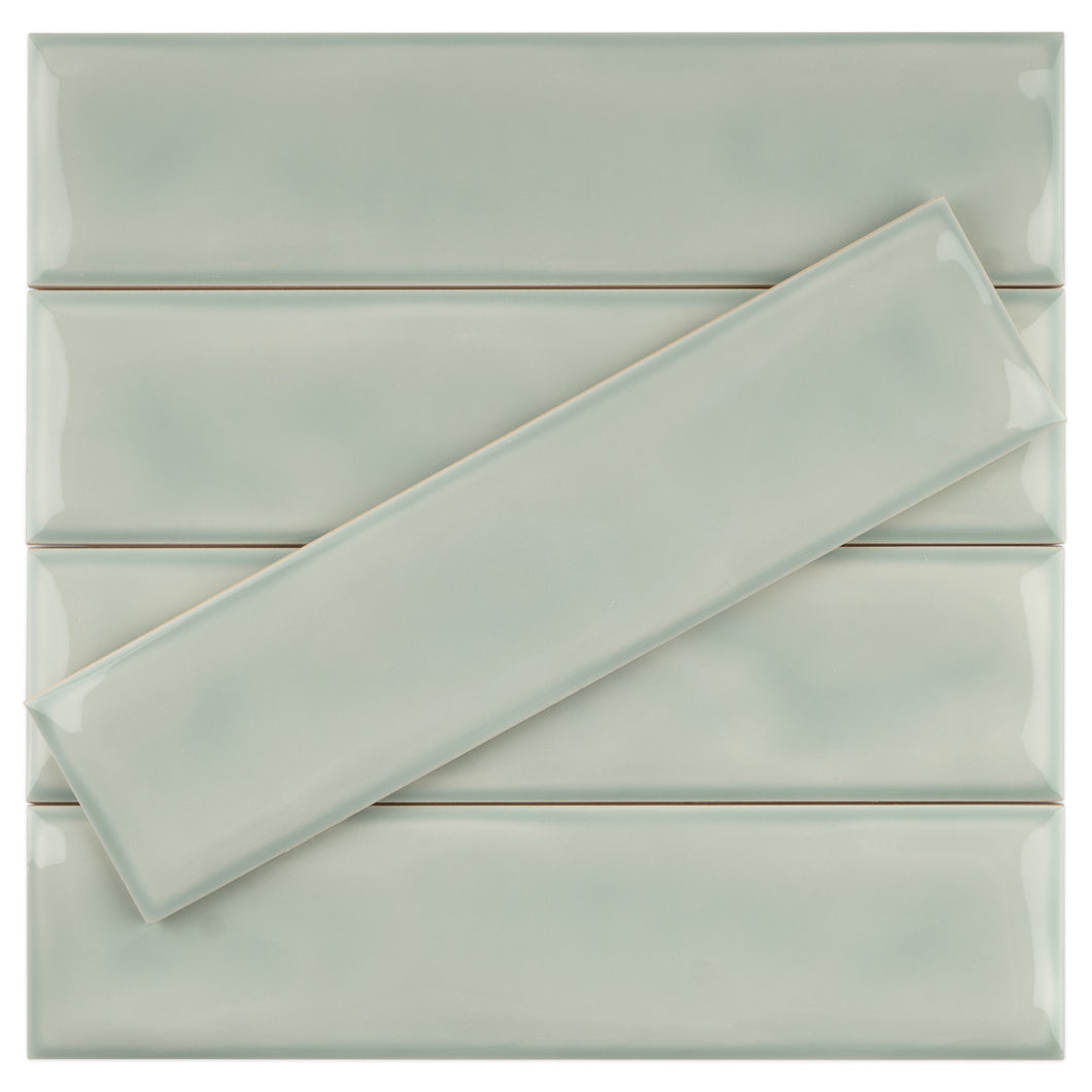 SIE-FERN-S312 Sierra Green Polished Subway Tile 2.95 in. x 11.81 in. Ceramic Wall Tile