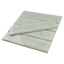 SIE-FERN-S312 Sierra Green Polished Subway Tile 2.95 in. x 11.81 in. Ceramic Wall Tile