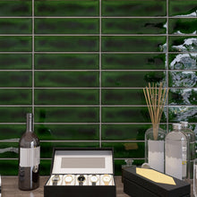 SIE-VICT-S312 Victorian Green Polished Subway Tile 2.95 in. x 11.81 in. Ceramic Wall Tile