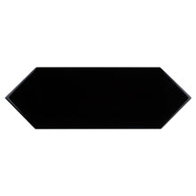 TAY-BLA-PK412 TAYLOR Picket Hexagon Black Subway Tile 3.94 in. x 11.81 in. Ceramic Wall Tile