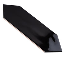 TAY-BLA-PK412 TAYLOR Picket Hexagon Black Subway Tile 3.94 in. x 11.81 in. Ceramic Wall Tile