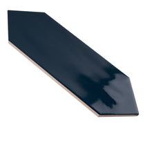 TAY-DEN-PK412 TAYLOR Picket Hexagon Denim Blue Subway Tile 3.94 in. x 11.81 in. Ceramic Wall Tile