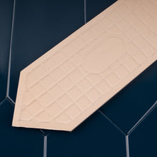 TAY-DEN-PK412 TAYLOR Picket Hexagon Denim Blue Subway Tile 3.94 in. x 11.81 in. Ceramic Wall Tile