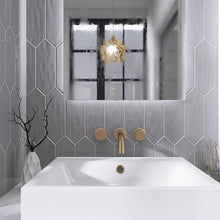 TAY-GRA-PK412 TAYLOR Picket Hexagon Gray Subway Tile 3.94 in. x 11.81 in. Ceramic Wall Tile