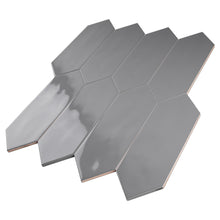 TAY-GRA-PK412 TAYLOR Picket Hexagon Gray Subway Tile 3.94 in. x 11.81 in. Ceramic Wall Tile