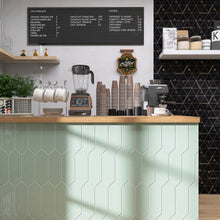 TAY-JAD-PK412 TAYLOR Picket Hexagon Jade Green Subway Tile 3.94 in. x 11.81 in. Ceramic Wall Tile
