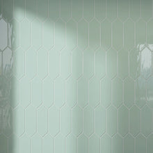 TAY-JAD-PK412 TAYLOR Picket Hexagon Jade Green Subway Tile 3.94 in. x 11.81 in. Ceramic Wall Tile