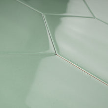 TAY-JAD-PK412 TAYLOR Picket Hexagon Jade Green Subway Tile 3.94 in. x 11.81 in. Ceramic Wall Tile
