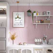 TAY-PIN-PK412 TAYLOR Picket Hexagon Pink Subway Tile 3.94 in. x 11.81 in. Ceramic Wall Tile