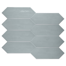 TAY-SKY-PK412 TAYLOR Picket Hexagon Sky Blue Subway Tile 3.94 in. x 11.81 in. Ceramic Wall Tile