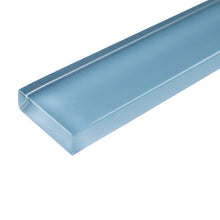 TCLING-07 Blue glass pencil liner trim wall tile 1"x12", 1/2"x12"
