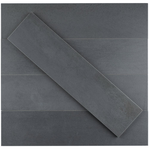 TULE-COS LE LEGHE - Cobalto Blue Grey Subway Tile 3 in. x 12 in Porcelain wall and Floor Tile