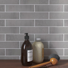 TULE-PLS LE LEGHE - Platino Gray Grey Subway Tile 3 in. x 12 in Porcelain wall and Floor Tile