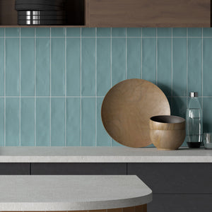 ZAR-ACQ-SW312 ZARATI Aqua Blue 3x12 Subway Tile Ceramic Wall Tile