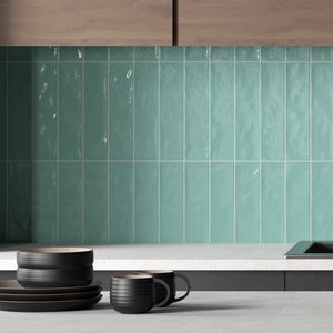 ZAR-ACQ-SW312 ZARATI Aqua Blue 3x12 Subway Tile Ceramic Wall Tile