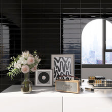 ZAR-BLA-SW312 ZARATI Black 3x12 Subway Tile Ceramic Wall Tile